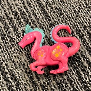 VINTAGE 70s FISHER PRICE LITTLE PEOPLE CASTLE PINK 4.5" DRAGON